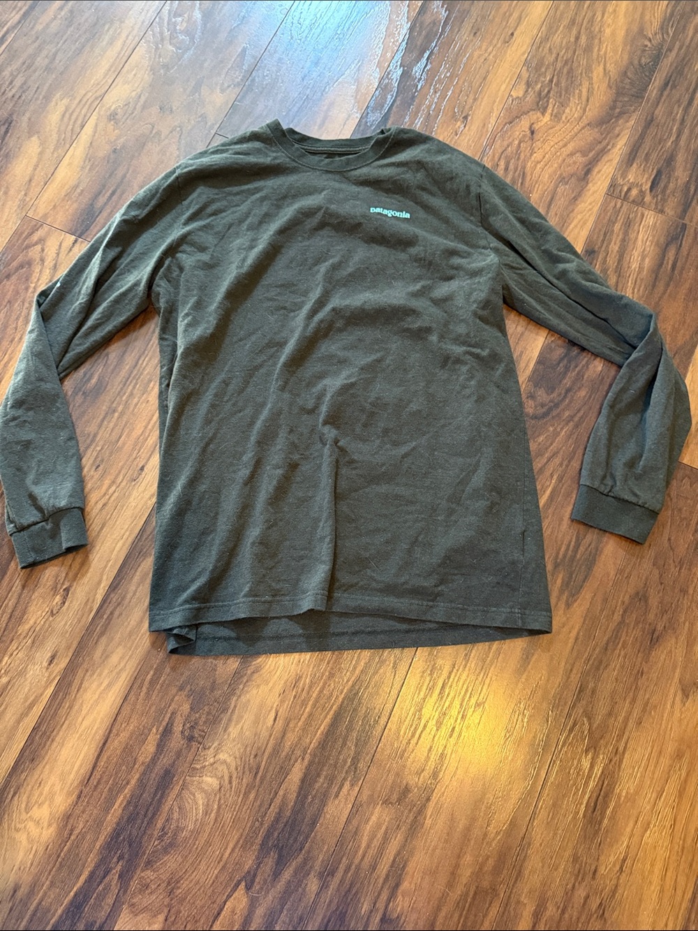 Patagonia Olive Green Long-Sleeve Crewneck Tee